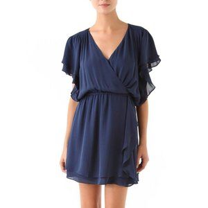 Parker - Flowy Wrap Dress | Navy Blue | XS